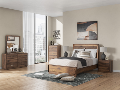 Hollinaze  Panel Bed, Dresser And Mirror