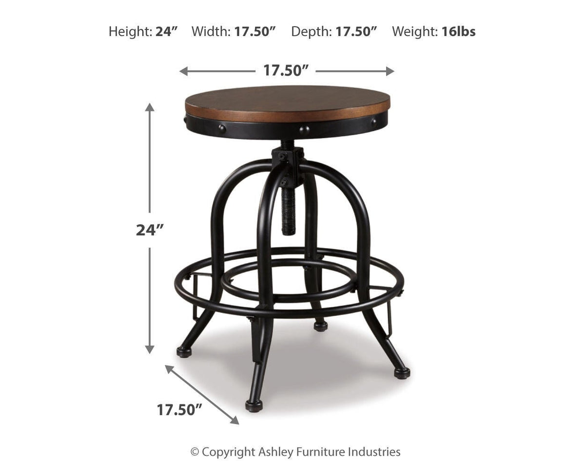 Valebeck Counter Height Dining Table and 4 Barstools