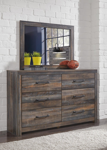 Drystan  Bookcase Bed With 4 Storage Drawers With Mirrored Dresser