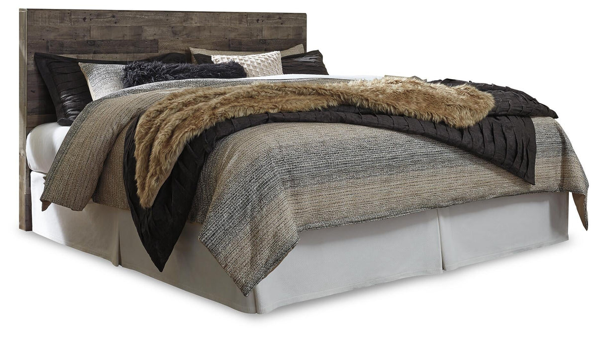 Derekson  Panel Headboard Bed With Mirrored Dresser