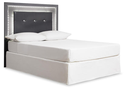 Lodanna /California King Upholstered Panel Headboard Bed With Mirrored Dresser