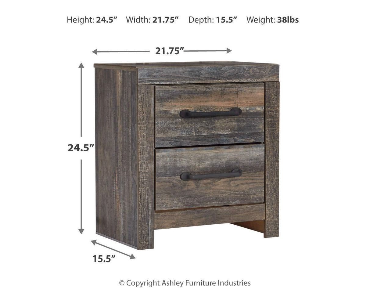 Drystan  Panel Bed With Mirrored Dresser And Nightstand