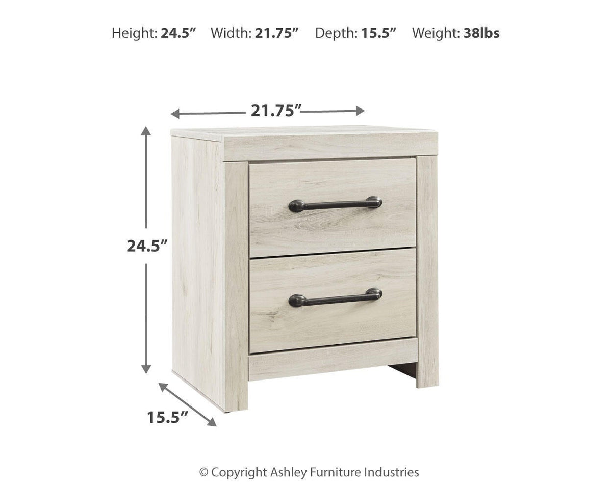 Cambeck  Panel Bed With 2 Storage Drawers With Mirrored Dresser And Nightstand