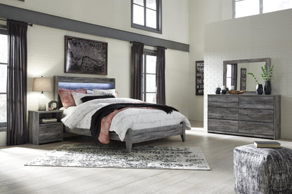 Baystorm  Panel Bed With Mirrored Dresser And Nightstand