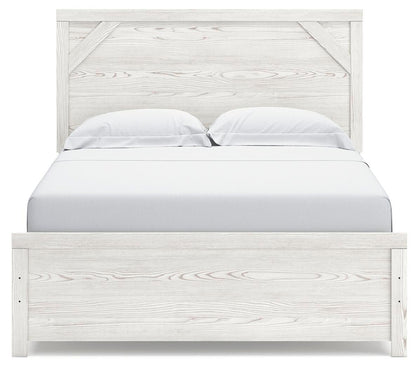 Gerridan  Panel Bed With Mirrored Dresser And Nightstand