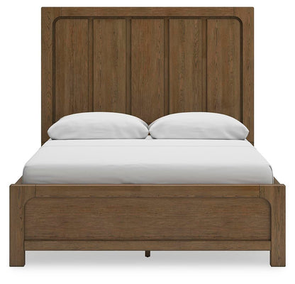 Cabalynn  Panel Bed With Storage With Mirrored Dresser