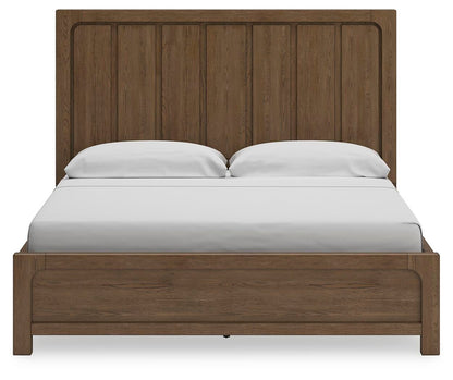 Cabalynn California  Panel Bed With Storage With Mirrored Dresser And Nightstand