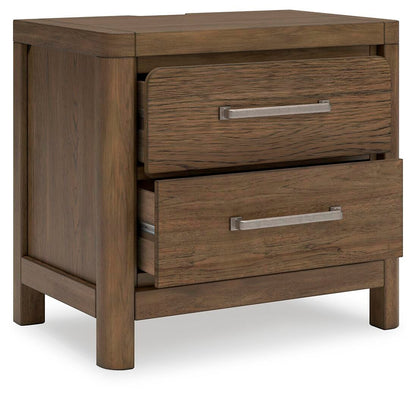 Cabalynn California  Panel Bed With Storage With Mirrored Dresser And Nightstand