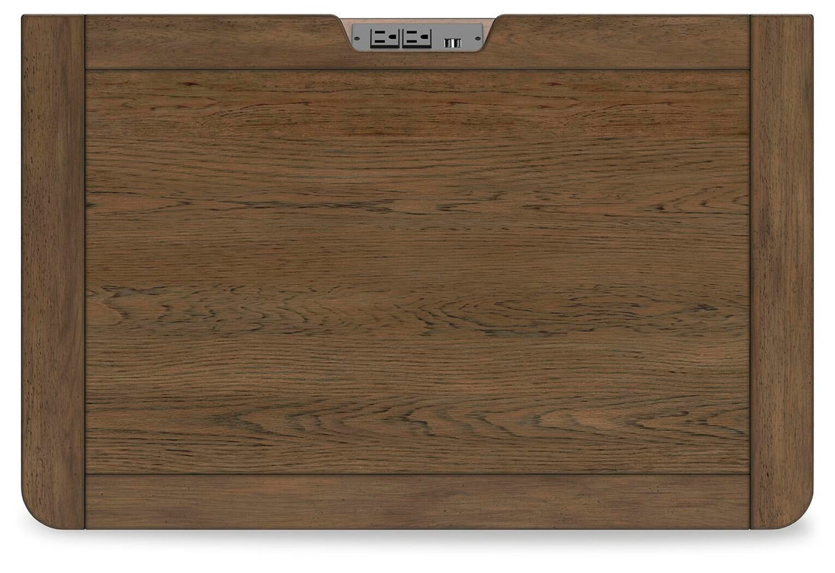 Cabalynn California  Panel Bed With Storage With Mirrored Dresser And Nightstand