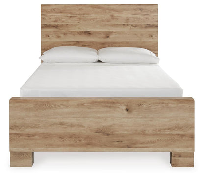 Hyanna  Panel Bed With 2 Side Storage, Dresser, Mirror And Nightstand