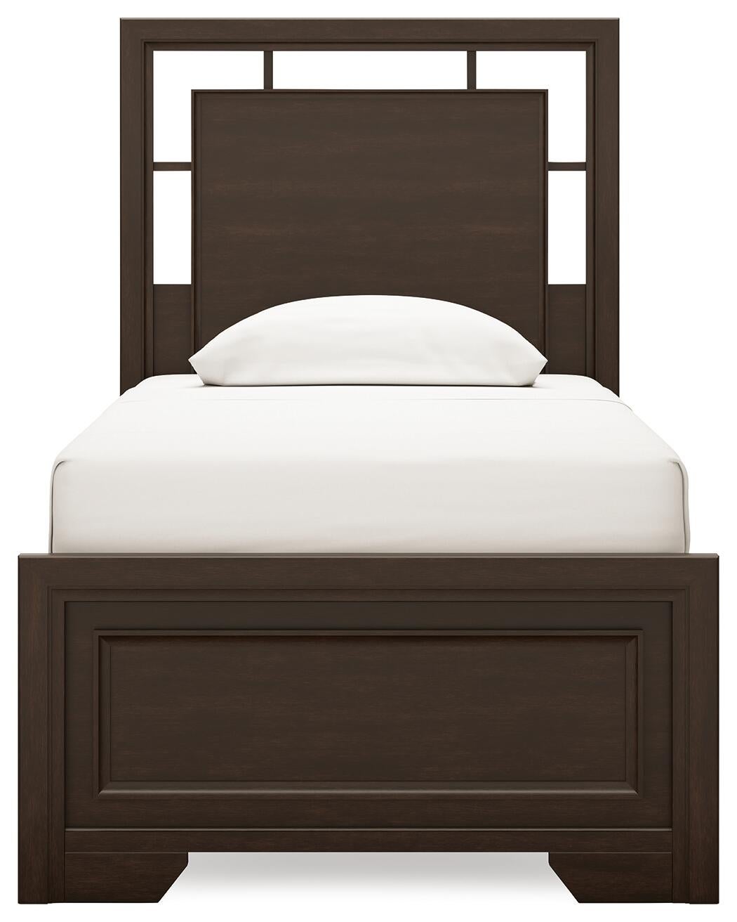 Covetown  Panel Bed With Mirrored Dresser And Nightstand