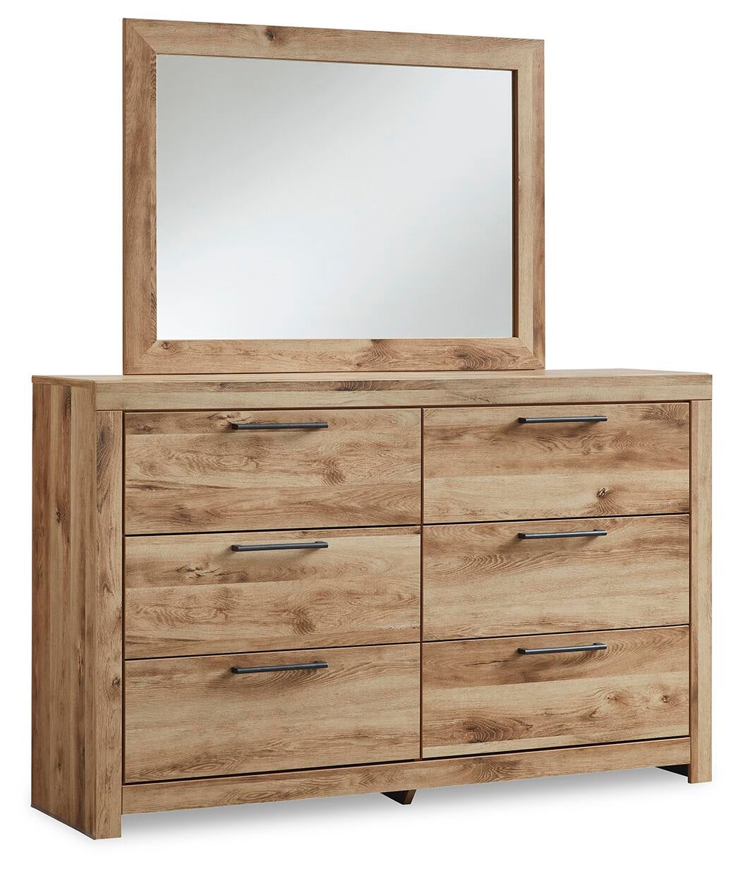 Hyanna  Panel Bed With 1 Side Storage, Dresser, Mirror And Nightstand