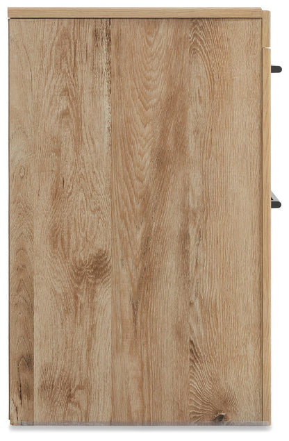 Hyanna  Panel Bed With 1 Side Storage, Dresser, Mirror And Nightstand