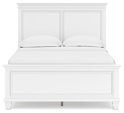 Fortman  Panel Bed With Mirrored Dresser