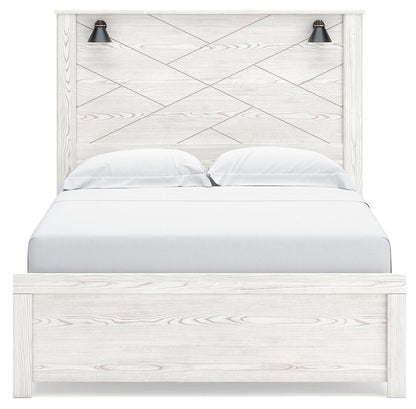 Gerridan  Panel Bed With Mirrored Dresser