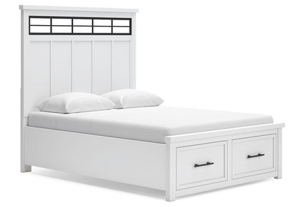 Ashbryn  Panel Storage Bed, Dresser, Mirror And Nightstand