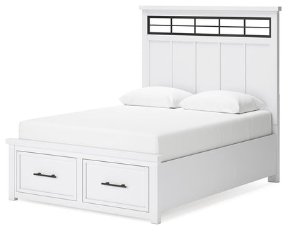 Ashbryn  Panel Storage Bed, Dresser, Mirror And Nightstand