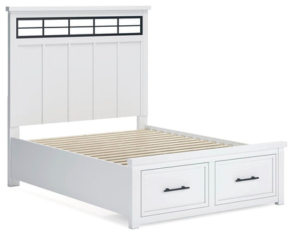 Ashbryn  Panel Storage Bed, Dresser, Mirror And Nightstand