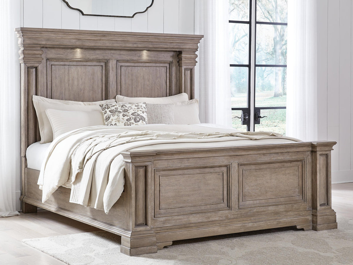 Blairhurst  Panel Bed With Mirrored Dresser And Nightstand
