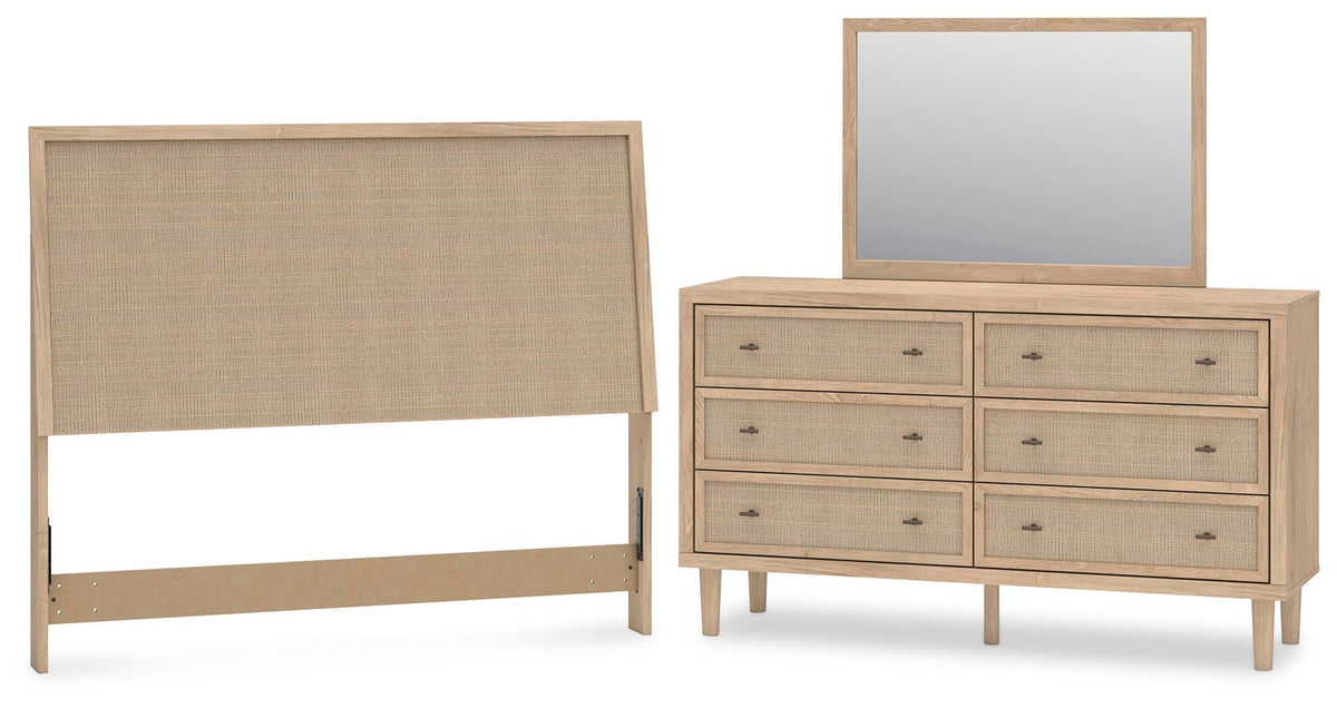 Cielden  Panel Headboard, Dresser And Mirror