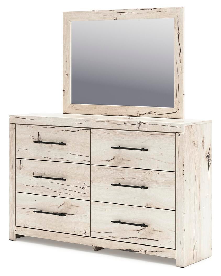 Lawroy  Panel Headboard, Dresser, Mirror And Nightstand