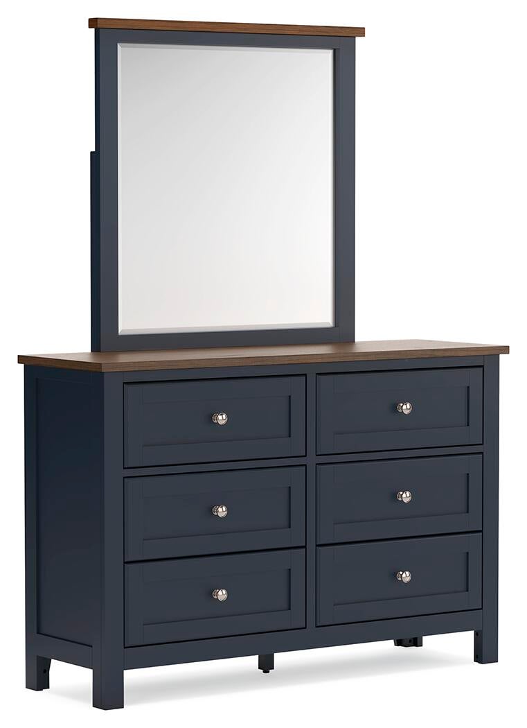 Landocken  Panel Bed, Dresser, Mirror And Nightstand