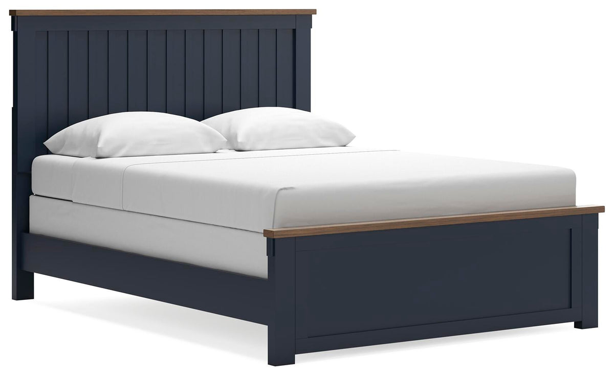 Landocken  Panel Bed, Dresser, Mirror And Nightstand