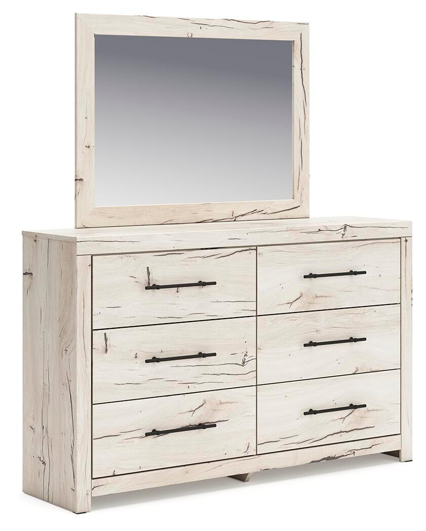 Lawroy  Panel Headboard, Dresser And Mirror