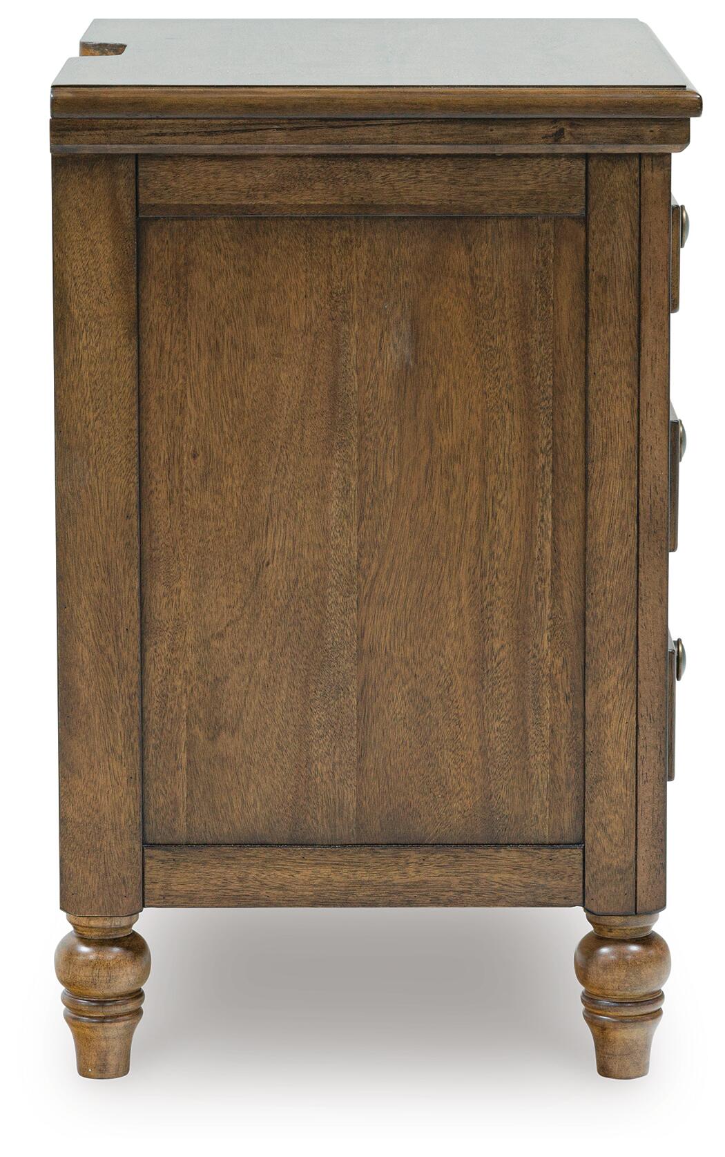Sturlayne  Upholstered Panel Bed, Dresser, Mirror And Nightstand