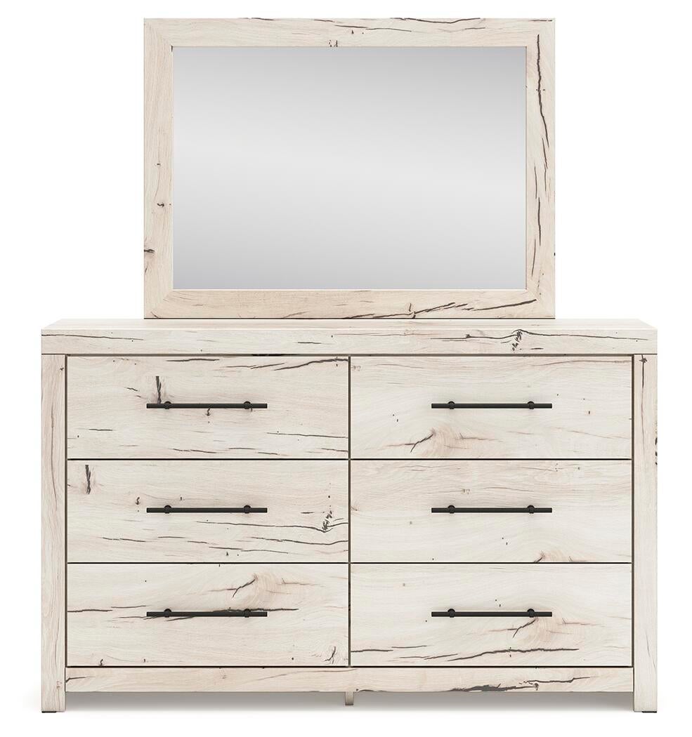 Lawroy  Panel Bed, Dresser And Mirror