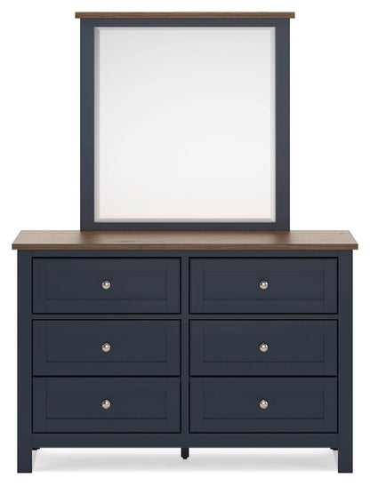 Landocken  Panel Bed, Dresser, Mirror And Nightstand