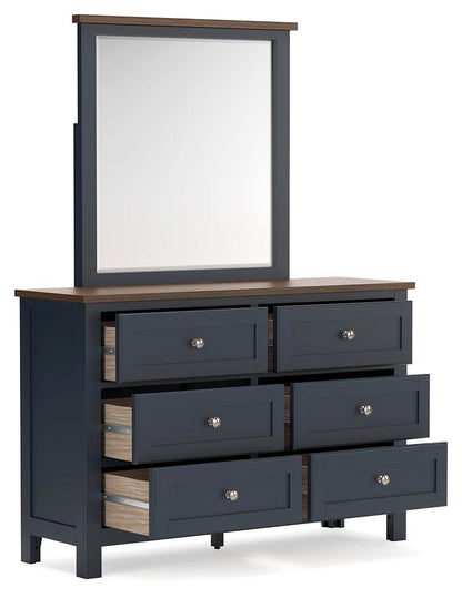 Landocken  Panel Bed, Dresser, Mirror And Nightstand