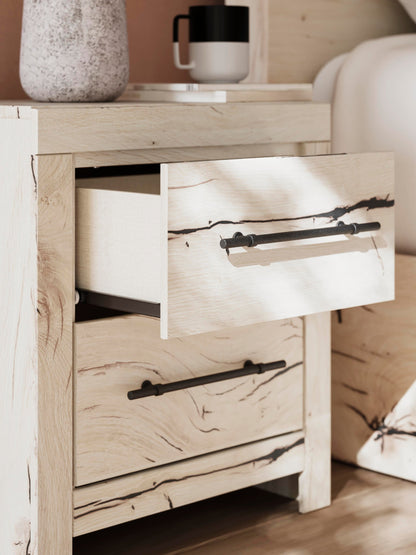 Lawroy  Panel Bed With Storage, Dresser, Mirror And Nightstand