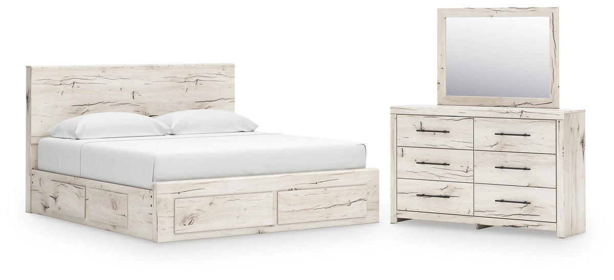 Lawroy  Panel Storage Bed, Dresser And Mirror