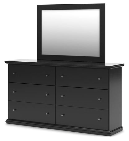 Maribel  Panel Bed, Dresser And Mirror