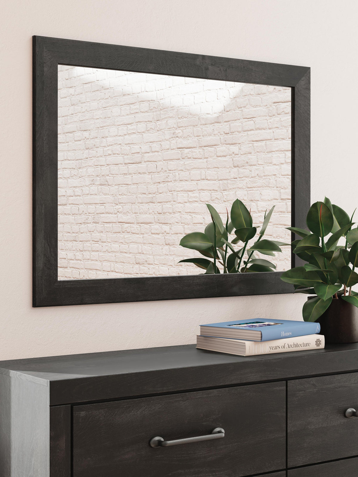 Delmorta  Panel Bed, Dresser, Mirror And Nightstand