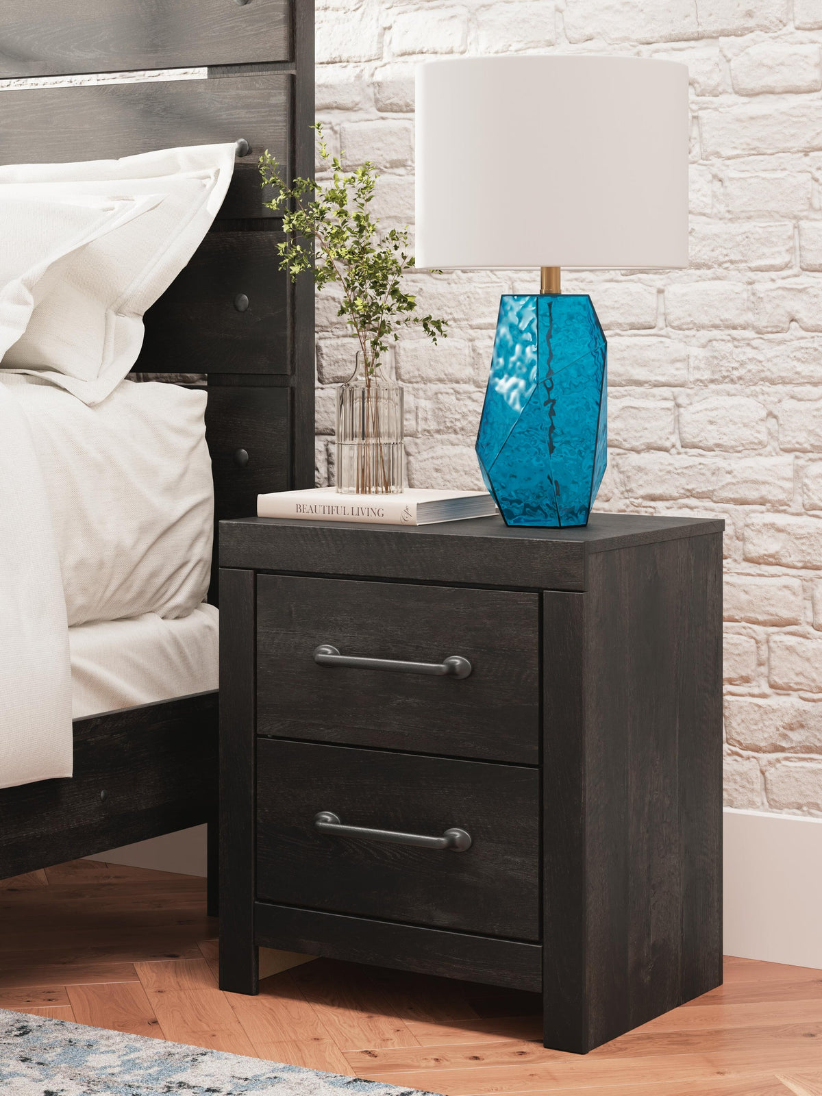 Delmorta  Panel Bed, Dresser, Mirror And Nightstand