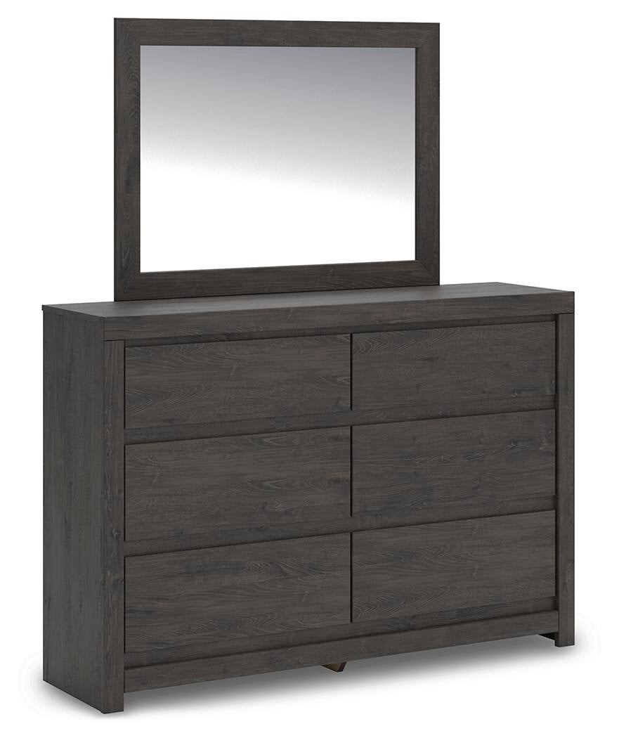 Parlayon  Panel Bed, Dresser, Mirror And Nightstand