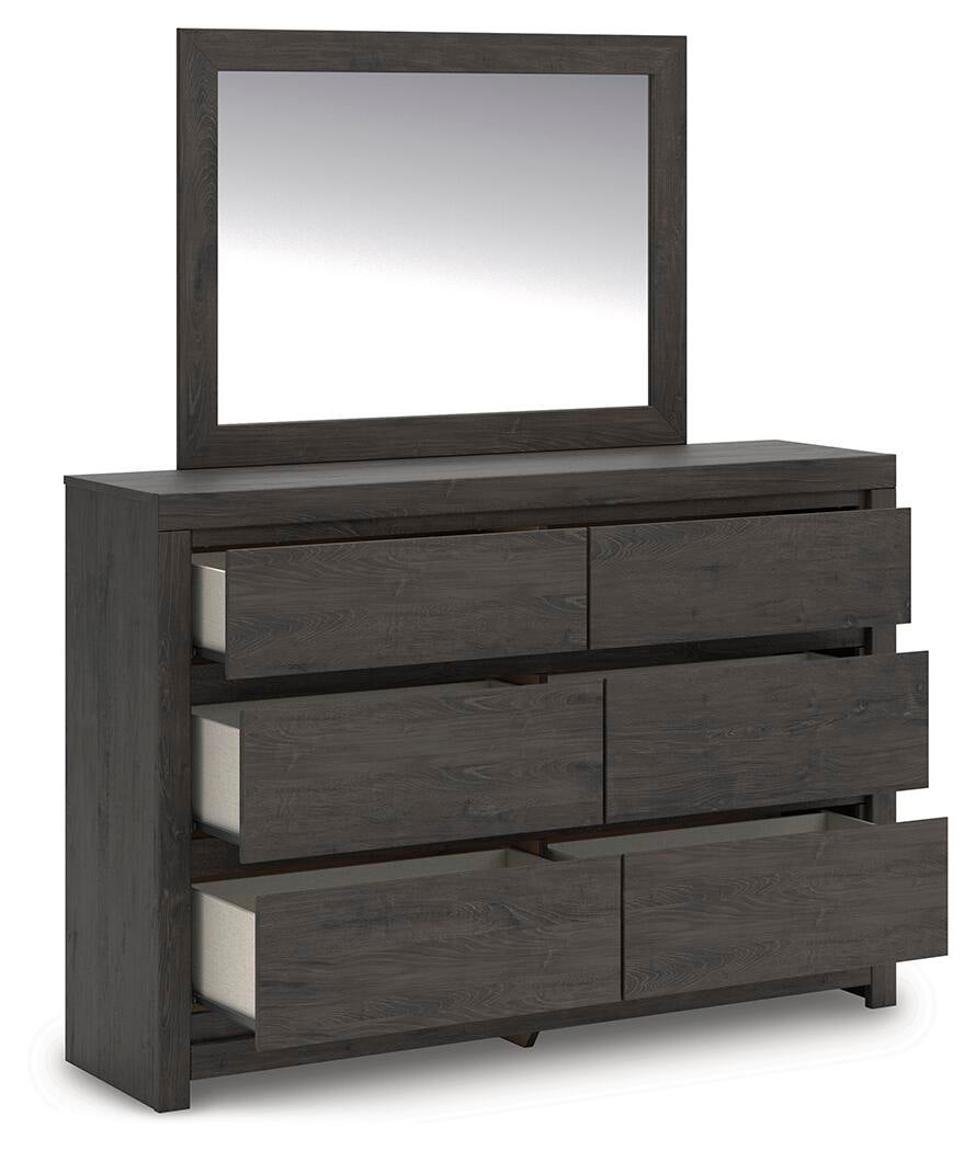 Parlayon  Panel Bed, Dresser, Mirror And Nightstand