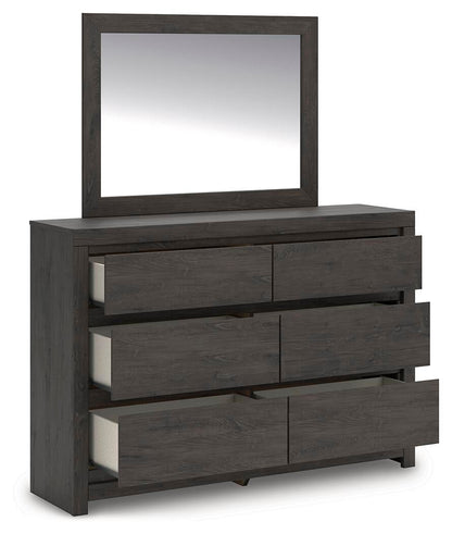 Parlayon  Panel Bed, Dresser, Mirror And Nightstand