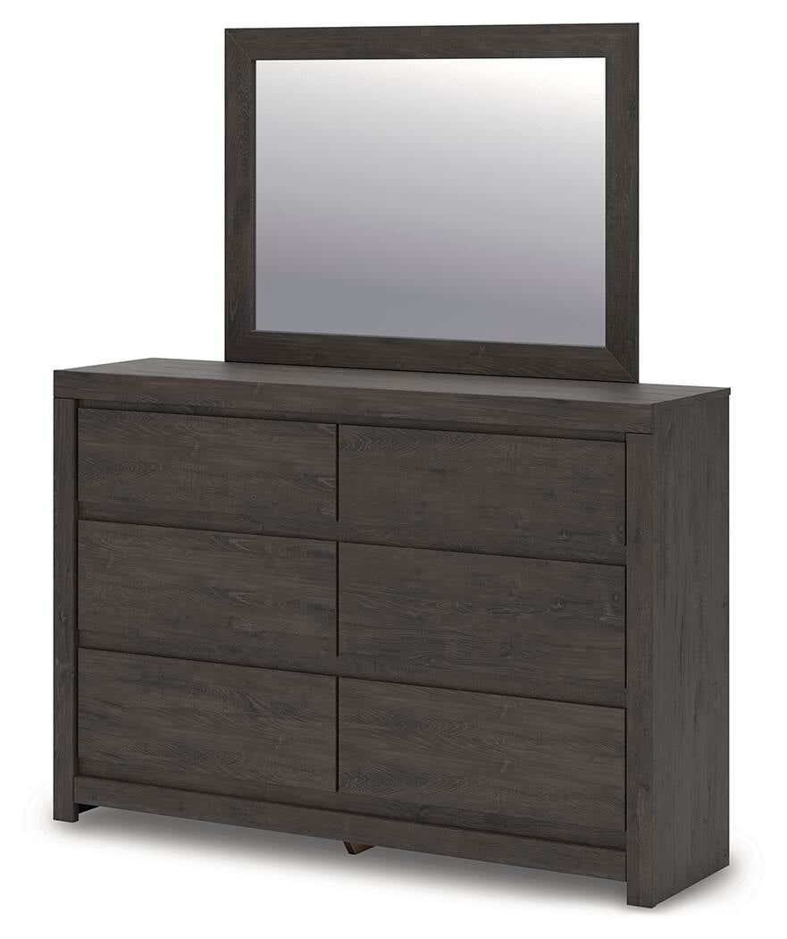 Parlayon  Panel Bed, Dresser, Mirror And Nightstand