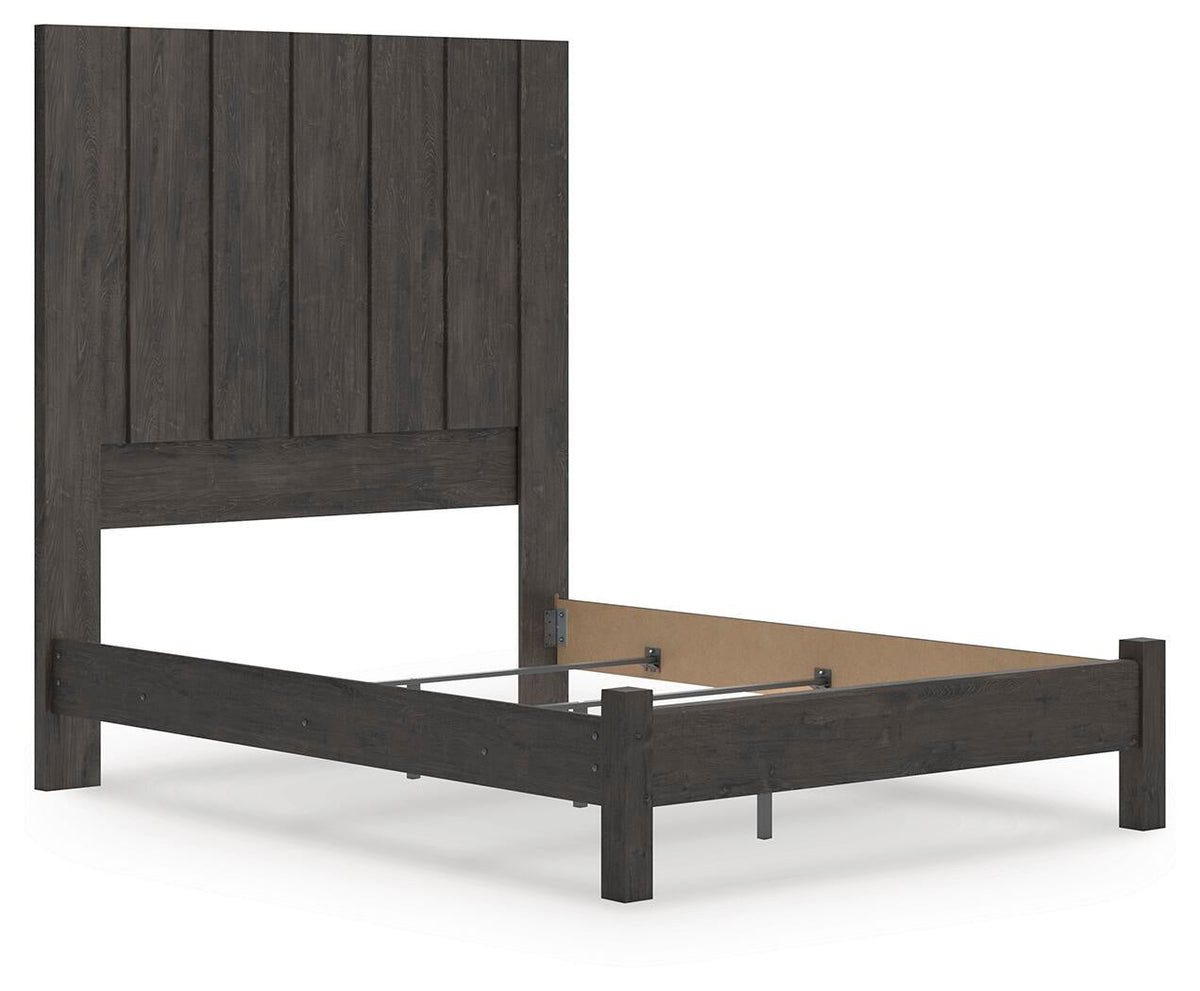 Parlayon  Panel Bed, Dresser, Mirror And Nightstand