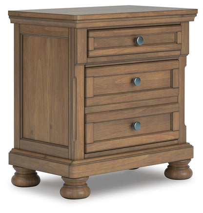 Vandenmore California  Storage Sleigh Bed With Mirrored Dresser And Nightstand