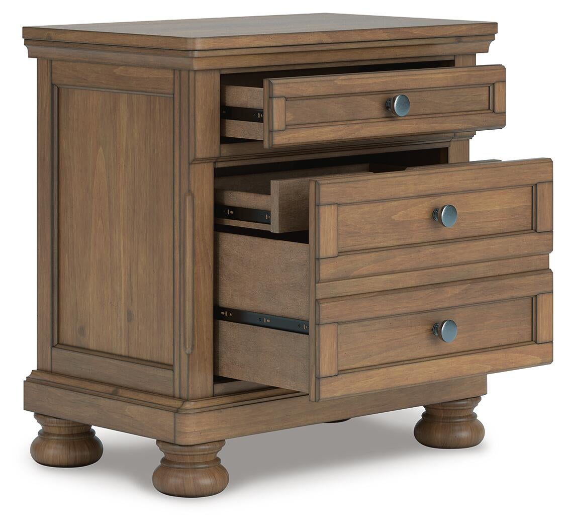 Vandenmore California  Storage Sleigh Bed With Mirrored Dresser And Nightstand