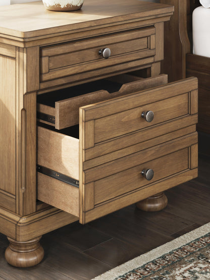 Vandenmore California  Storage Sleigh Bed With Mirrored Dresser And Nightstand