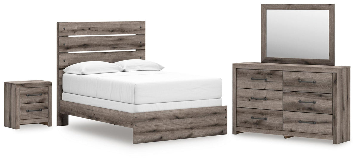 Urbanoore  Panel Bed, Dresser, Mirror And Nightstand