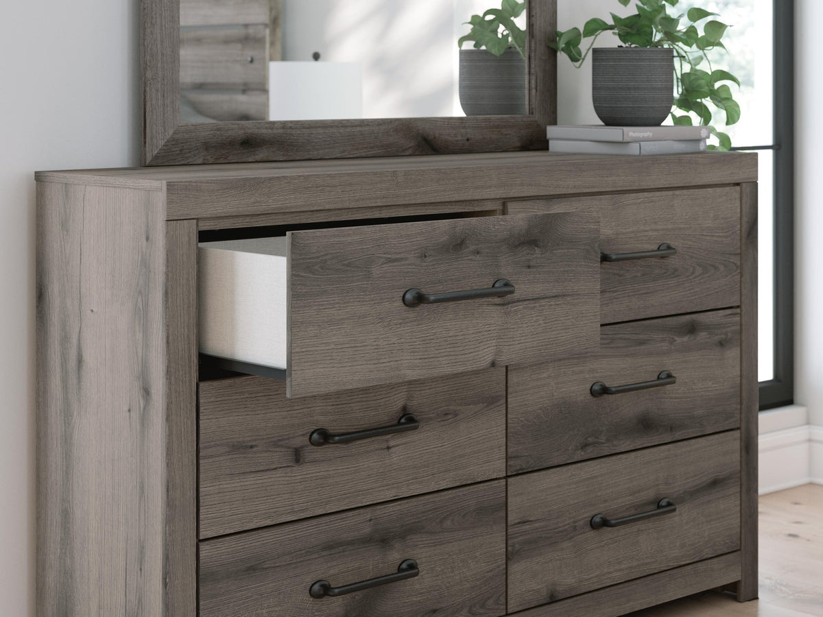Urbanoore  Panel Bed, Dresser, Mirror And Nightstand