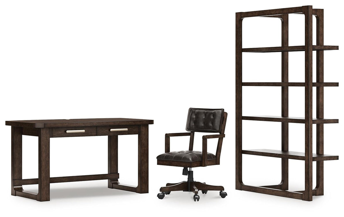 Brecton Home Office Desk With Chair And Storage