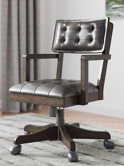Brecton Home Office Desk With Chair And Storage