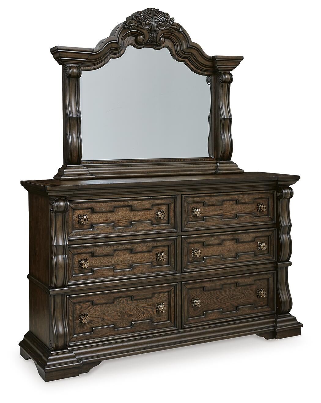 Maylee  Canopy Bed, Dresser And Mirror